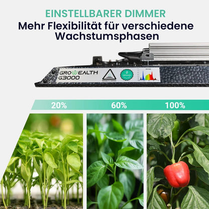 Growealth G3000 300W Vollspektrum LED-Pflanzenlampe für Indoor-Garten