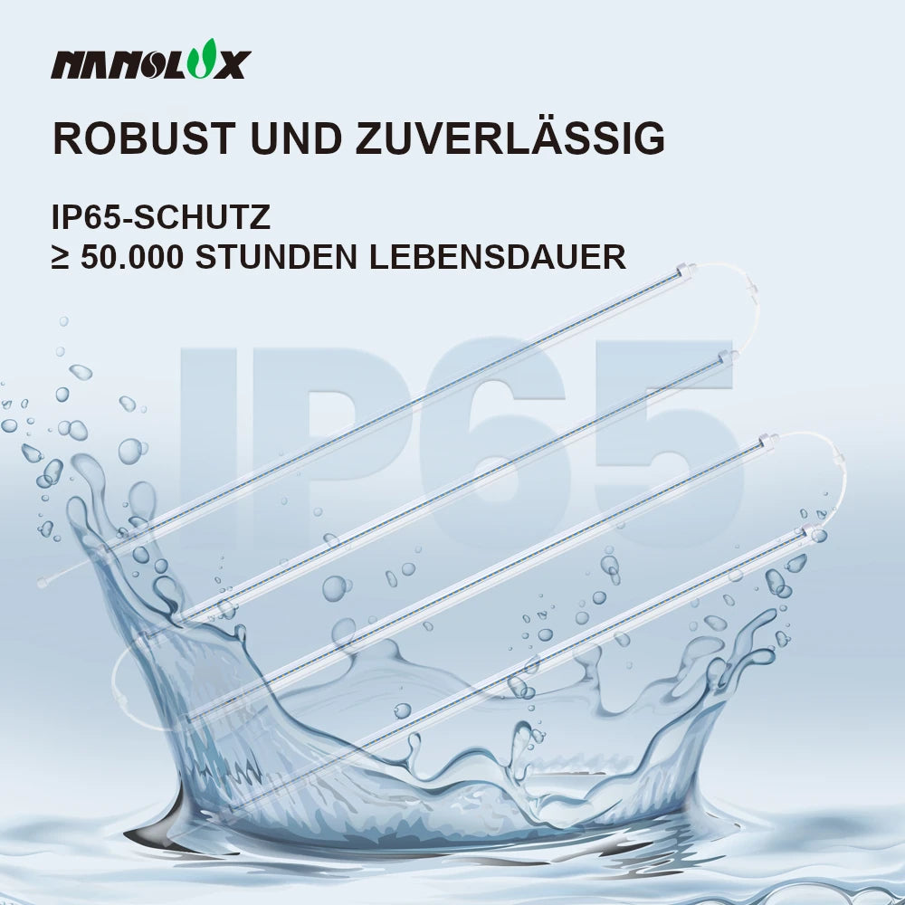 Nanolux GrowLink T8 LED PGF18E IP65 Schutz und robuste Bauweise